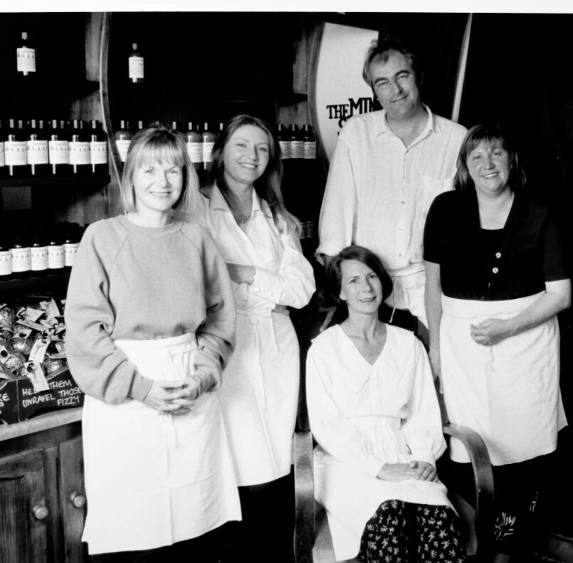 The founding team of Lush in their first shop